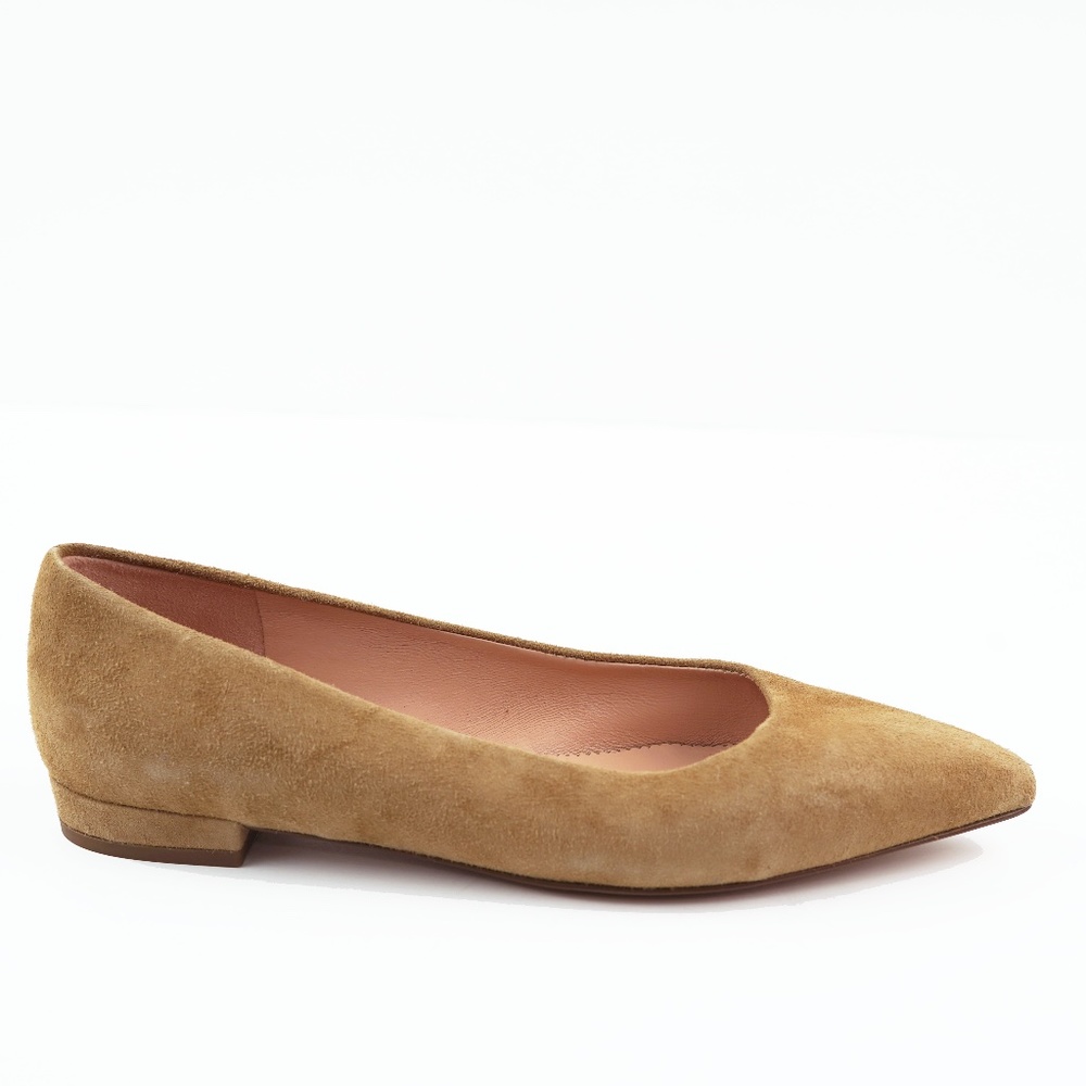 New JCREW Pointed-toe flats in suede Ashen Brown - Picture 2 of 5